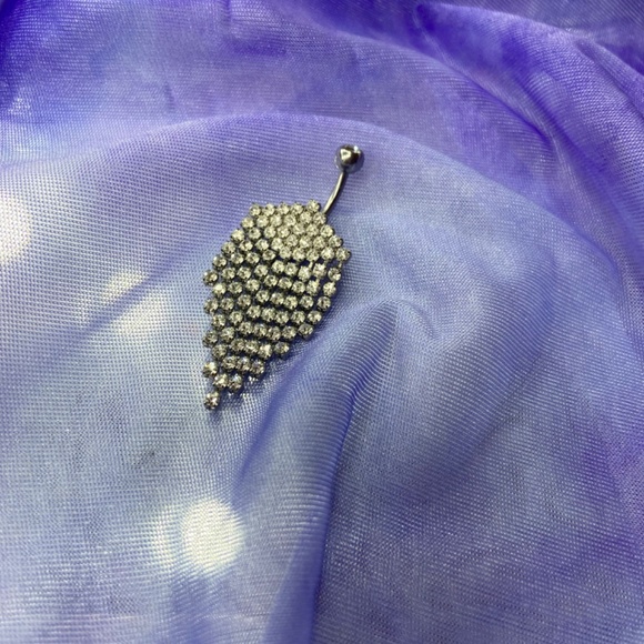 Pierced Nation Dangle Belly Button Ring Chandelier Silver Jewelry Piercing NWOT - Picture 5 of 5